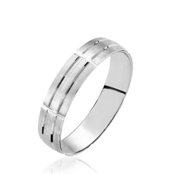 Alliance Sidaine Ruban Plat Or Blanc