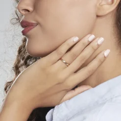 Alliance Sirona Demi Jonc Confort Or Blanc