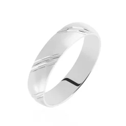 Alliance Soriya Demi Jonc Classique Argent Blanc