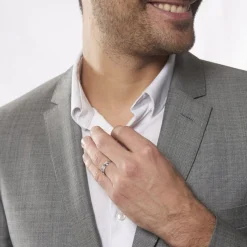 Alliance Soriya Demi Jonc Classique Argent Blanc