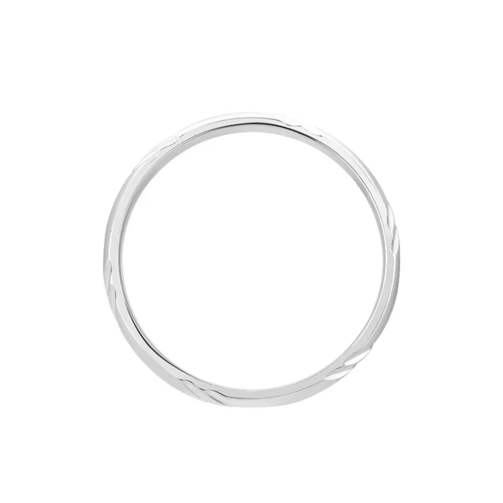 Alliance Soriya Demi Jonc Classique Argent Blanc