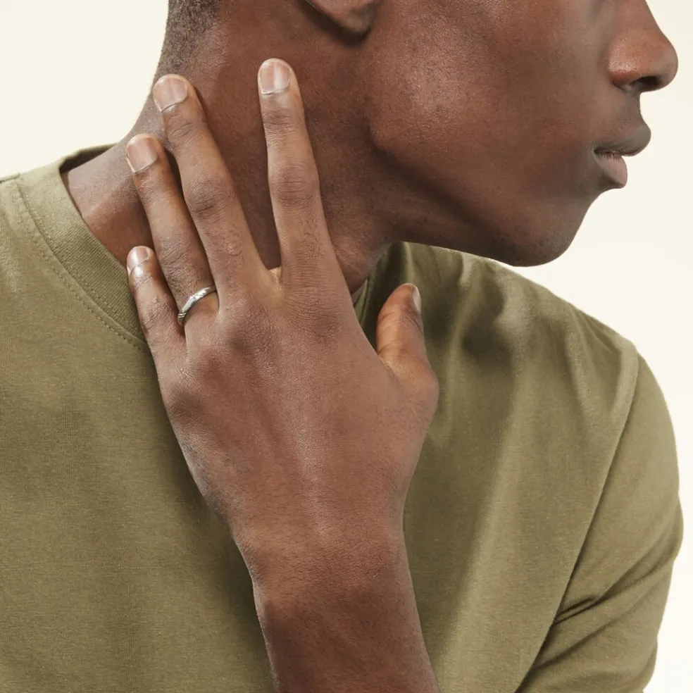 Alliance Soriya Demi Jonc Classique Argent Blanc