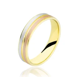 Alliance Triade Ruban Plat Or Tricolore