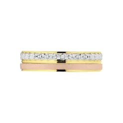 Alliance Triade Ruban Plat Or Tricolore