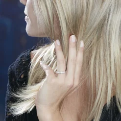 Alliance Valentine Or Blanc Diamant Synthetique