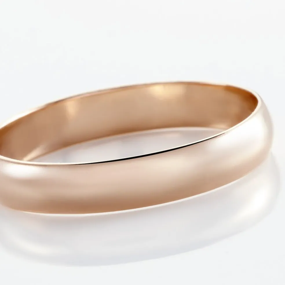 Alliances Argent Rose Alexyne Jonc Bombe 4mm