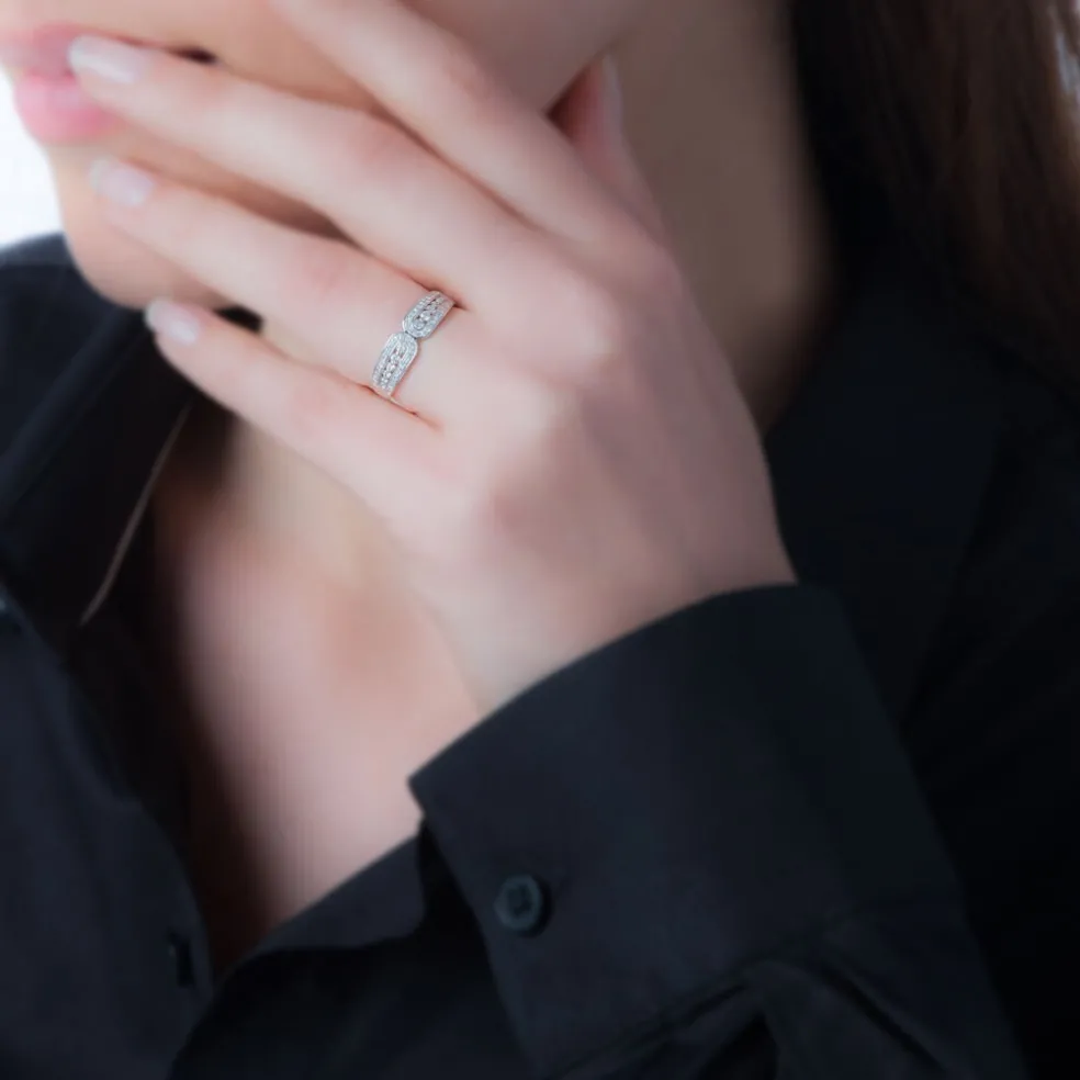 Bague Absa Or Blanc Diamant