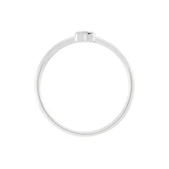 Bague Accumulation Coeur Argent Blanc Oxyde De Zirconium
