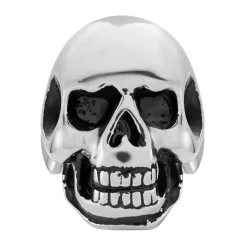 Bague Acier Blanc Et Noir Valentik