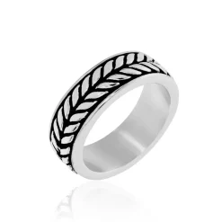 Bague Acier Blanc Gordon