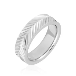 Bague Acier Blanc Jancis