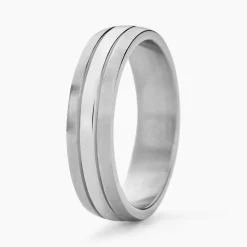 Bague Acier Blanc John