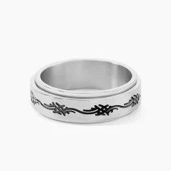 Bague Acier Blanc Lucas