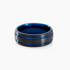 Bague Acier Bleu