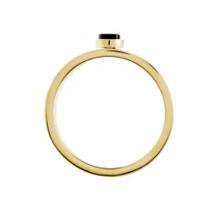 Bague Acier Doré Volcanus Agate