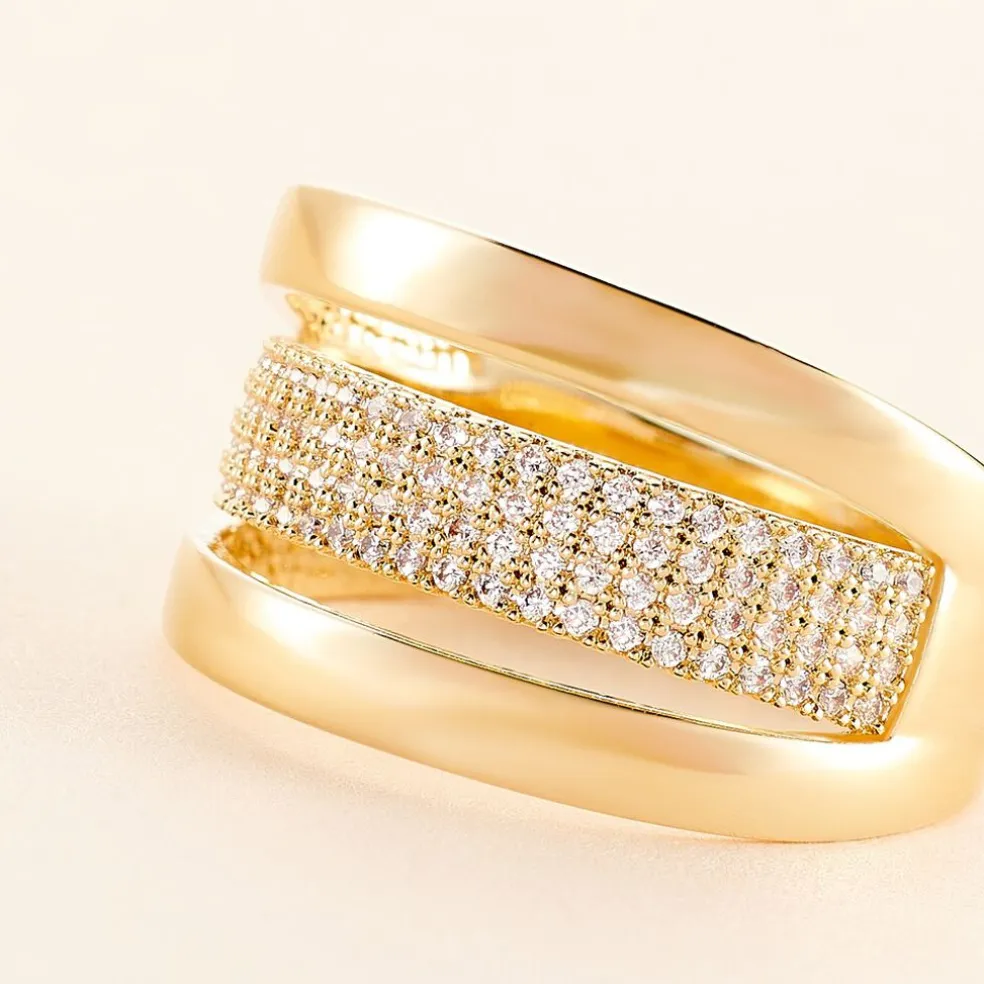 Bague Adelicia Plaqué Or Jaune Oxyde De Zirconium