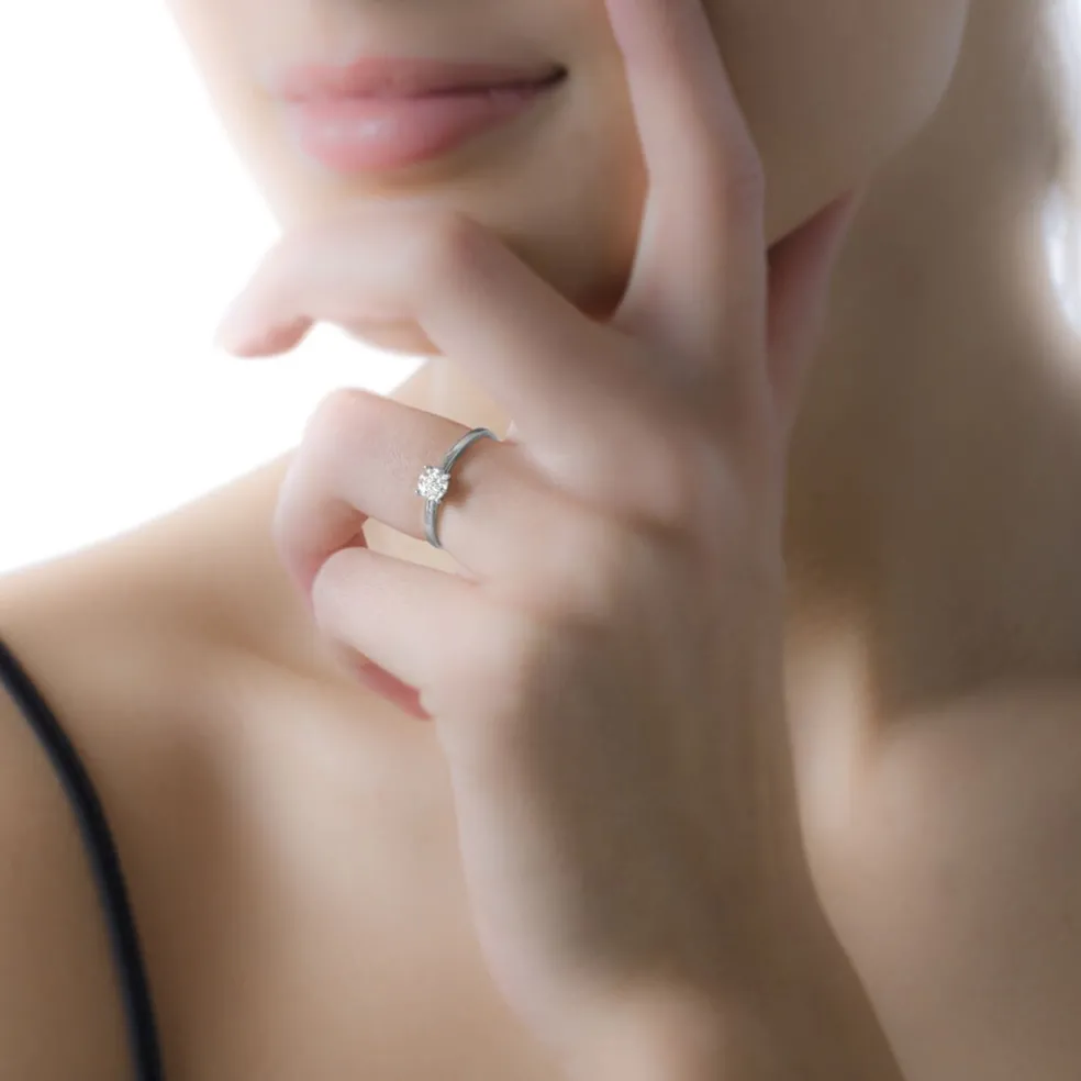 Bague Adeline Or Blanc Diamant