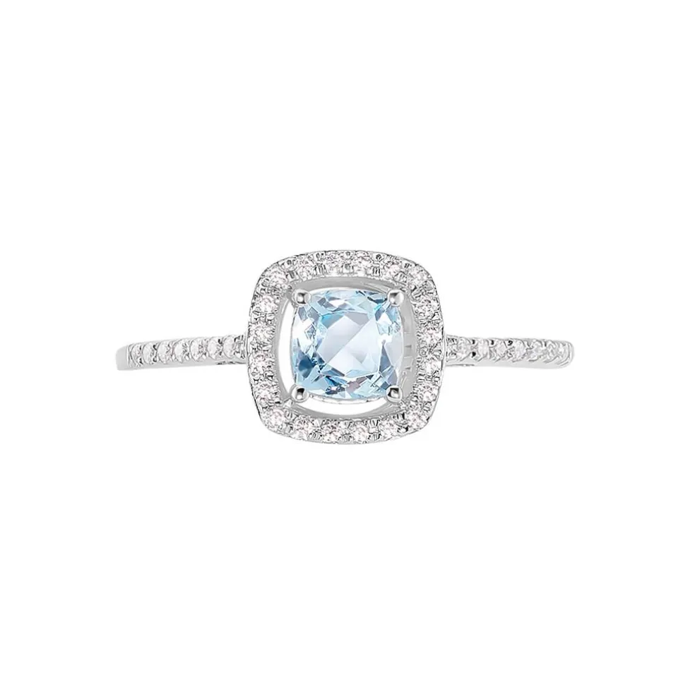 Bague Adrienna Or Blanc Topaze Oxyde De Zirconium