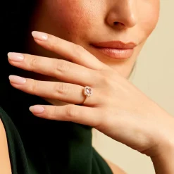 Bague Adrienna Or Jaune Améthyste Oxyde De Zirconium