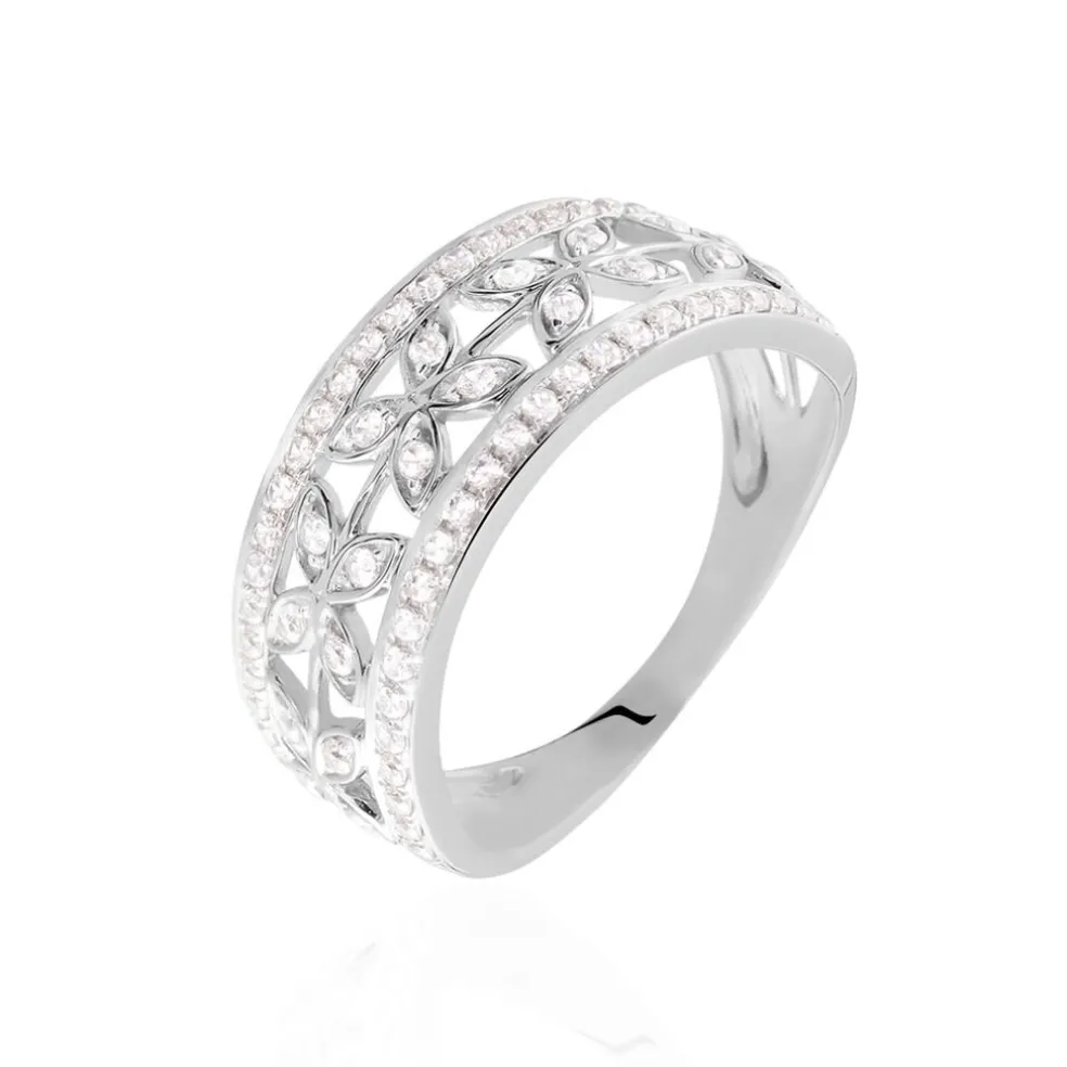 Bague Aella Or Blanc Oxyde De Zirconium