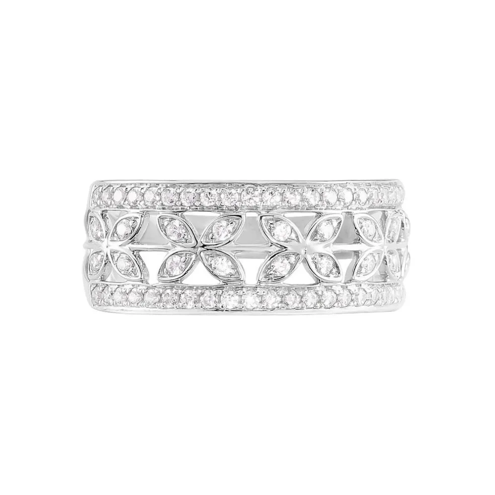 Bague Aella Or Blanc Oxyde De Zirconium
