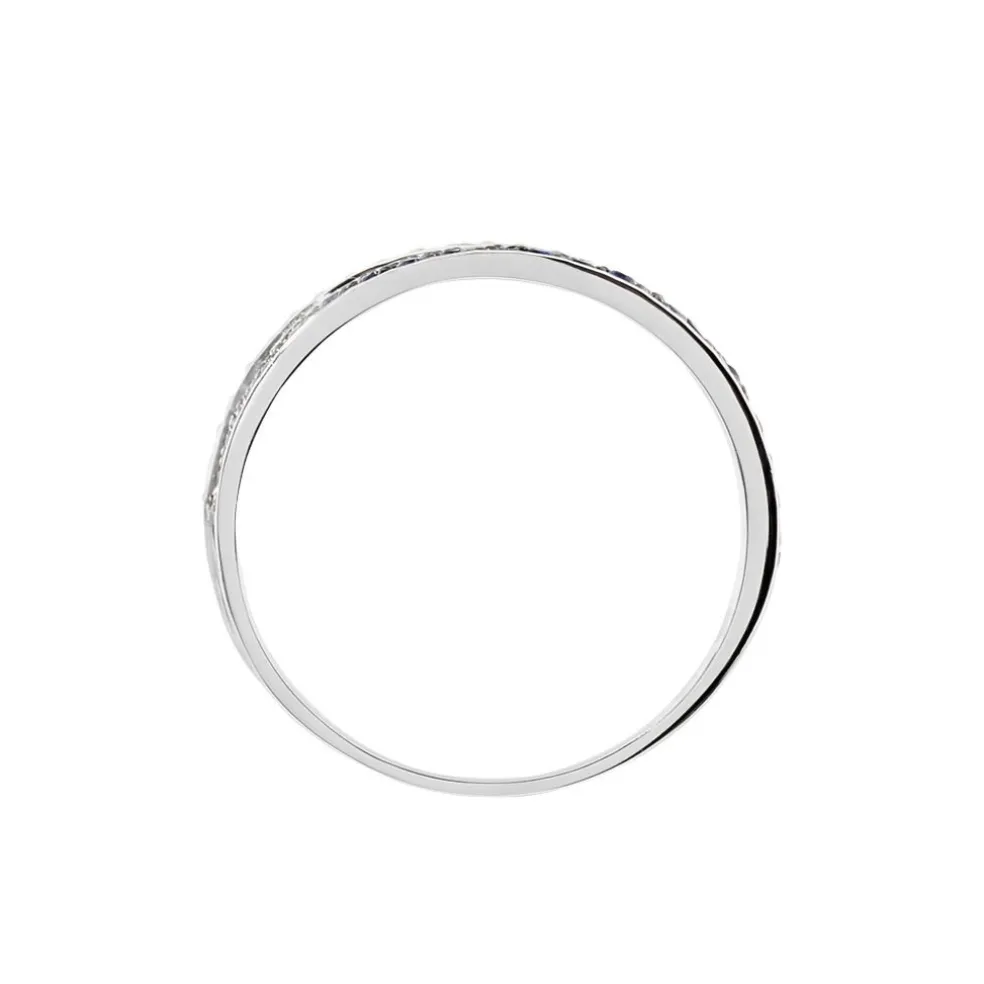 Bague Agapanthe Or Blanc Saphir Et Diamant