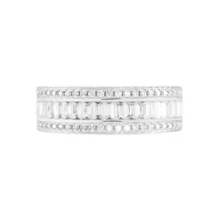 Bague Agathon Or Blanc Oxyde De Zirconium