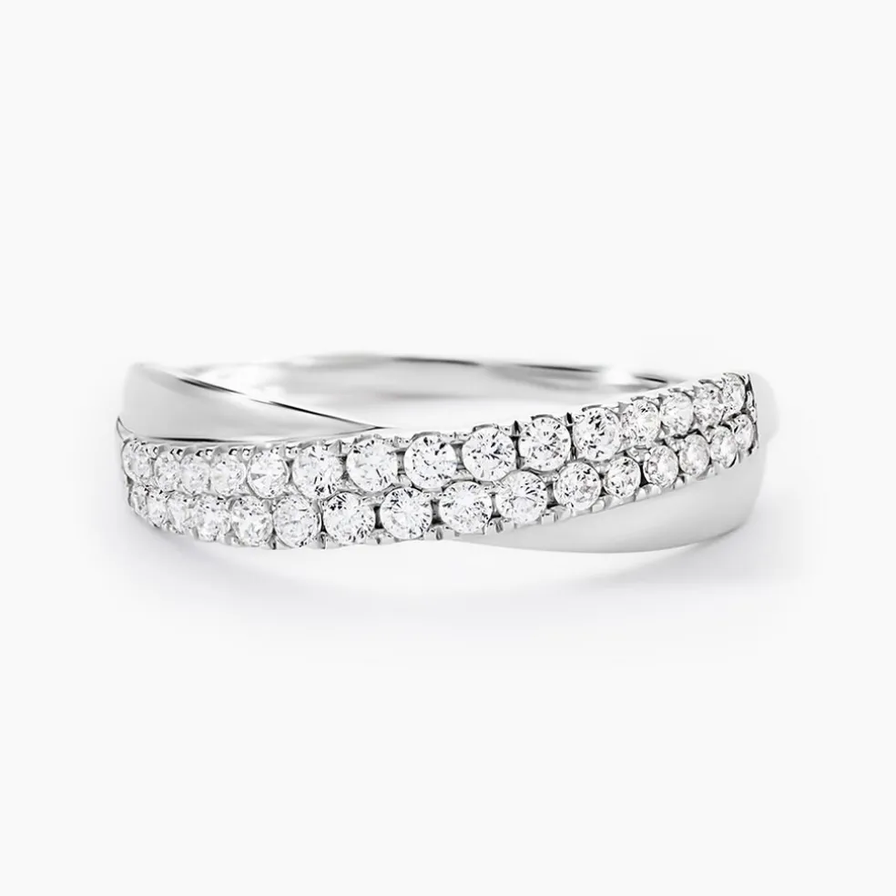 Bague Aglae Or Blanc Oxyde De Zirconium