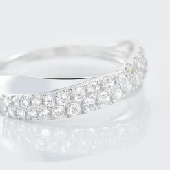 Bague Aglae Or Blanc Oxyde De Zirconium