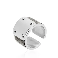 Bague Ahamd Acier Blanc