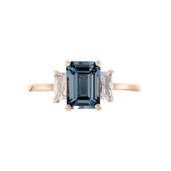 Bague Aimie Or Rose Topaze Et Oxyde De Zirconium