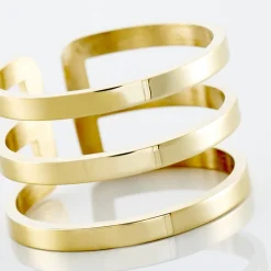 Bague Ajustable Adel Acier Doré