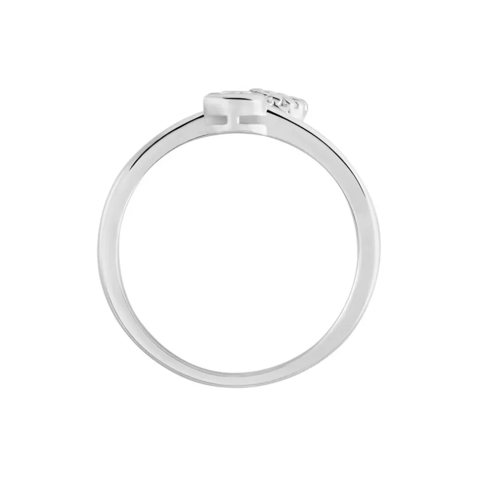 Bague Ajustable Mechte 1 Argent Blanc Oxyde De Zirconium
