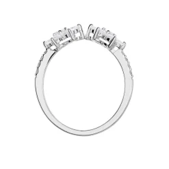 Bague Ajustable Sarette Argent Blanc Oxyde De Zirconium