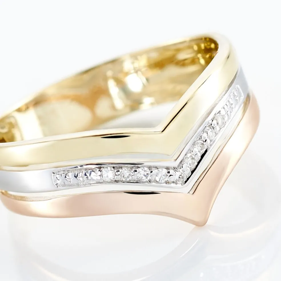 Bague Alix Or Tricolore Diamant