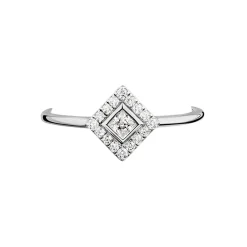 Bague Amane Argent Blanc Oxyde De Zirconium