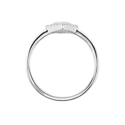 Bague Amane Argent Blanc Oxyde De Zirconium