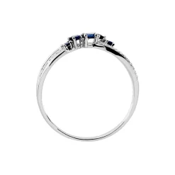 Bague Amarylis Or Blanc Saphir Diamant