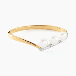 Bague Ambrogio Or Jaune Perle De Culture Oxyde De Zirconium