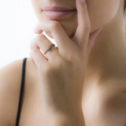 Bague Amelie Or Rose Rubis Et Diamant