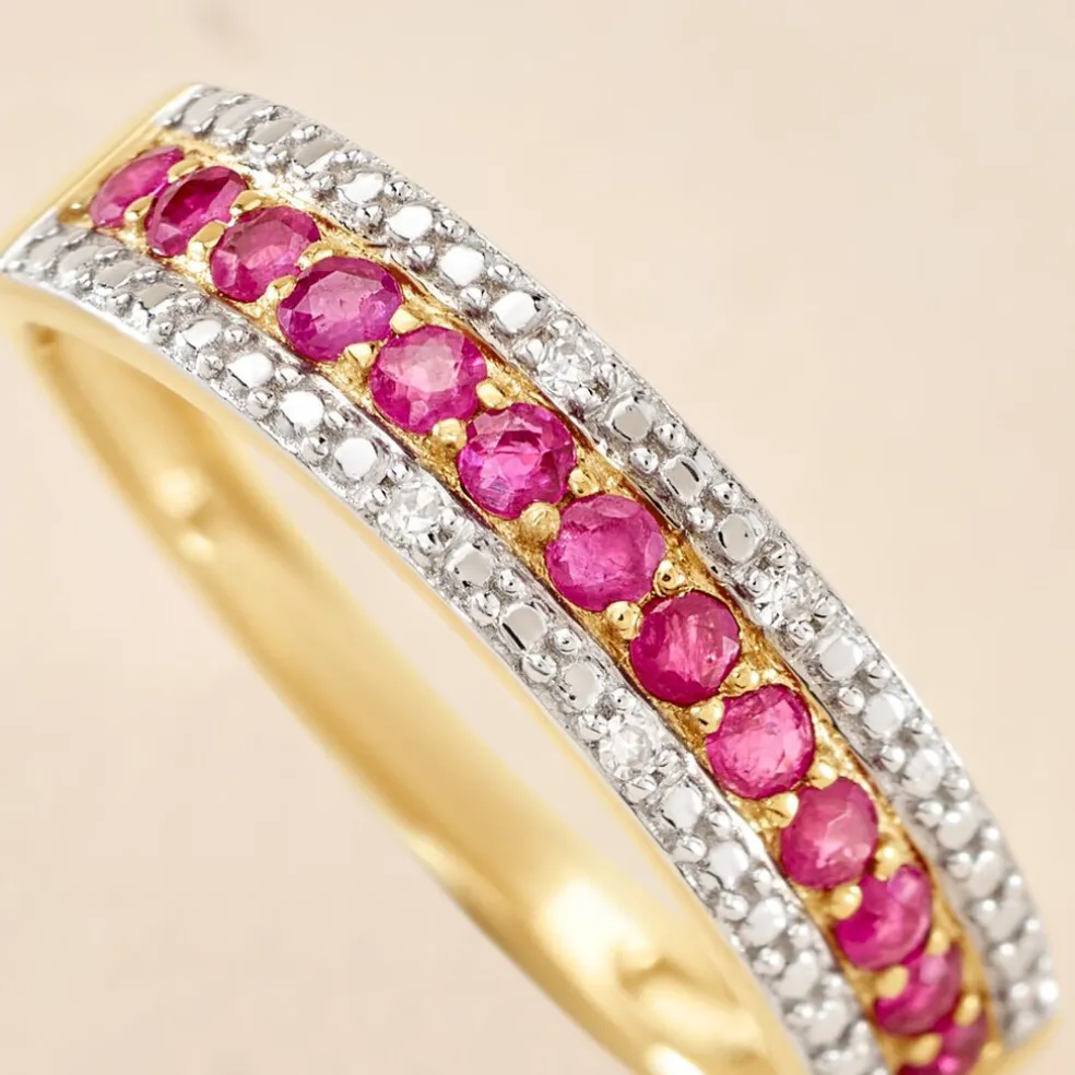 Bague Amias Or Jaune Rubis Diamant