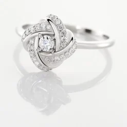 Bague Anasthase Argent Blanc Oxyde De Zirconium