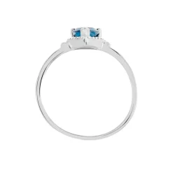 Bague Anatolie Or Blanc Topaze Et Oxyde De Zirconium