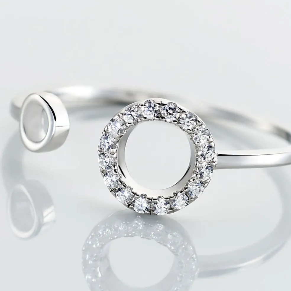 Bague Andria Argent Blanc Oxyde De Zirconium