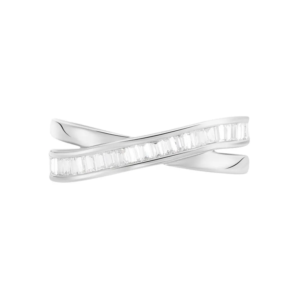Bague Anelyse Or Blanc Oxyde De Zirconium