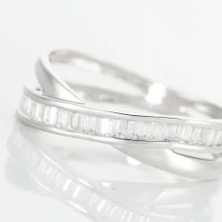 Bague Anelyse Or Blanc Oxyde De Zirconium