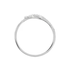Bague Anfel Or Blanc Oxyde De Zirconium