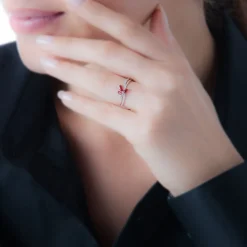 Bague Angie Or Blanc Citrine Et Diamant