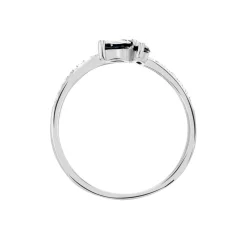 Bague Angie Or Blanc Saphir Diamant