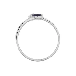 Bague Angie Or Blanc Saphir Et Diamant